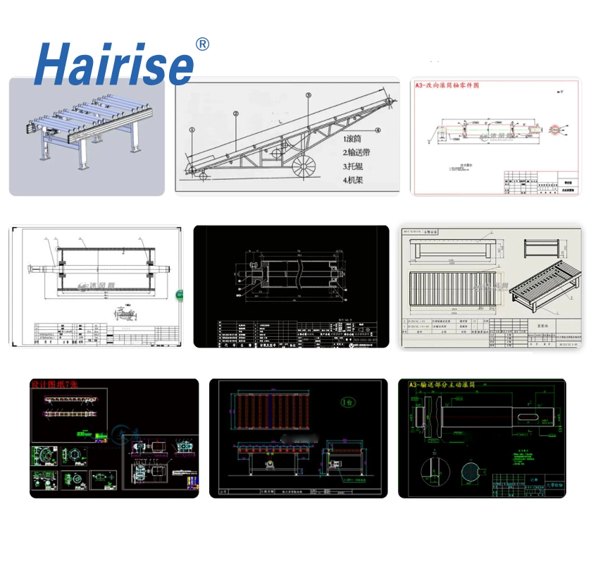 Hairise Best Price Comfortable China High Quality PVC Belt Turning Conveyor System Wtih ISO& CE &FDA Certificate